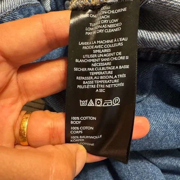 We The Free Classic Blue Denim Overalls size L - Picture 8 of 9